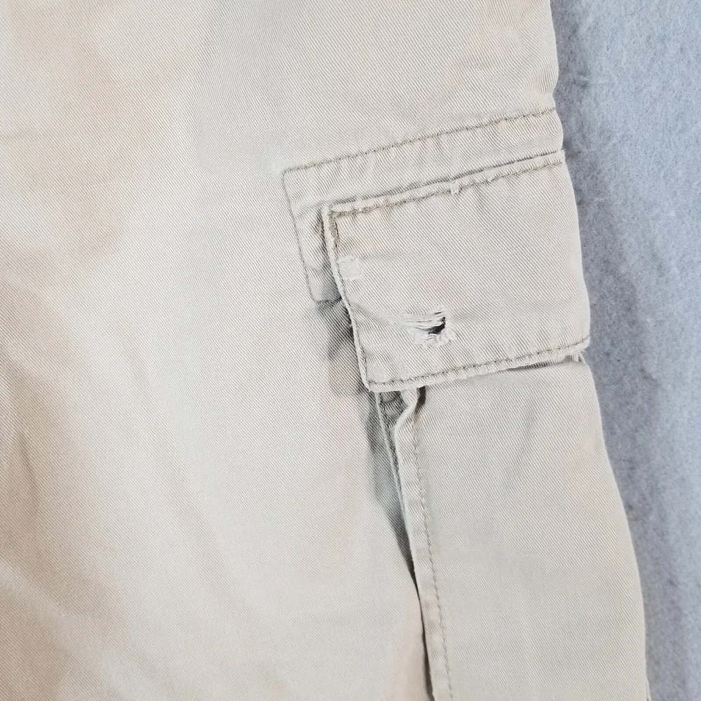 Polo Ralph Lauren cargo shorts men's 34x13.5 beige cotton distressed trashed
